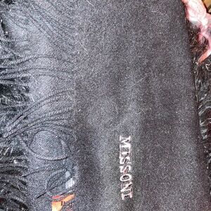 Missoni Black Fringe Scarf